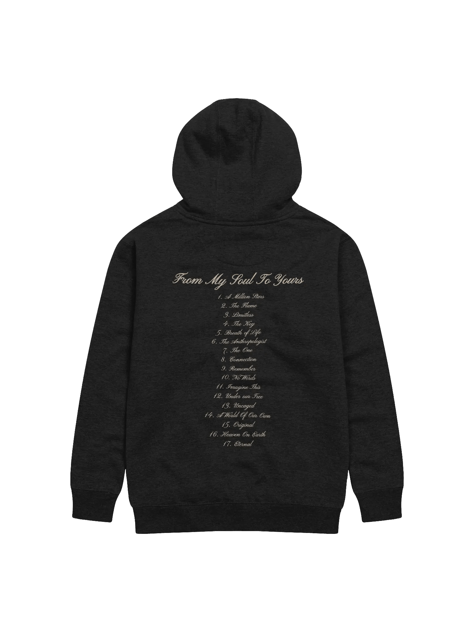 "From my soul to yours" Black Hoodie product image (2)