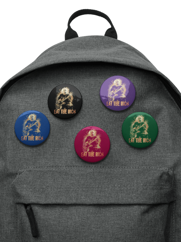 Eat The Rich Bernie Buttons Pins - Being Liberal product image (3)
