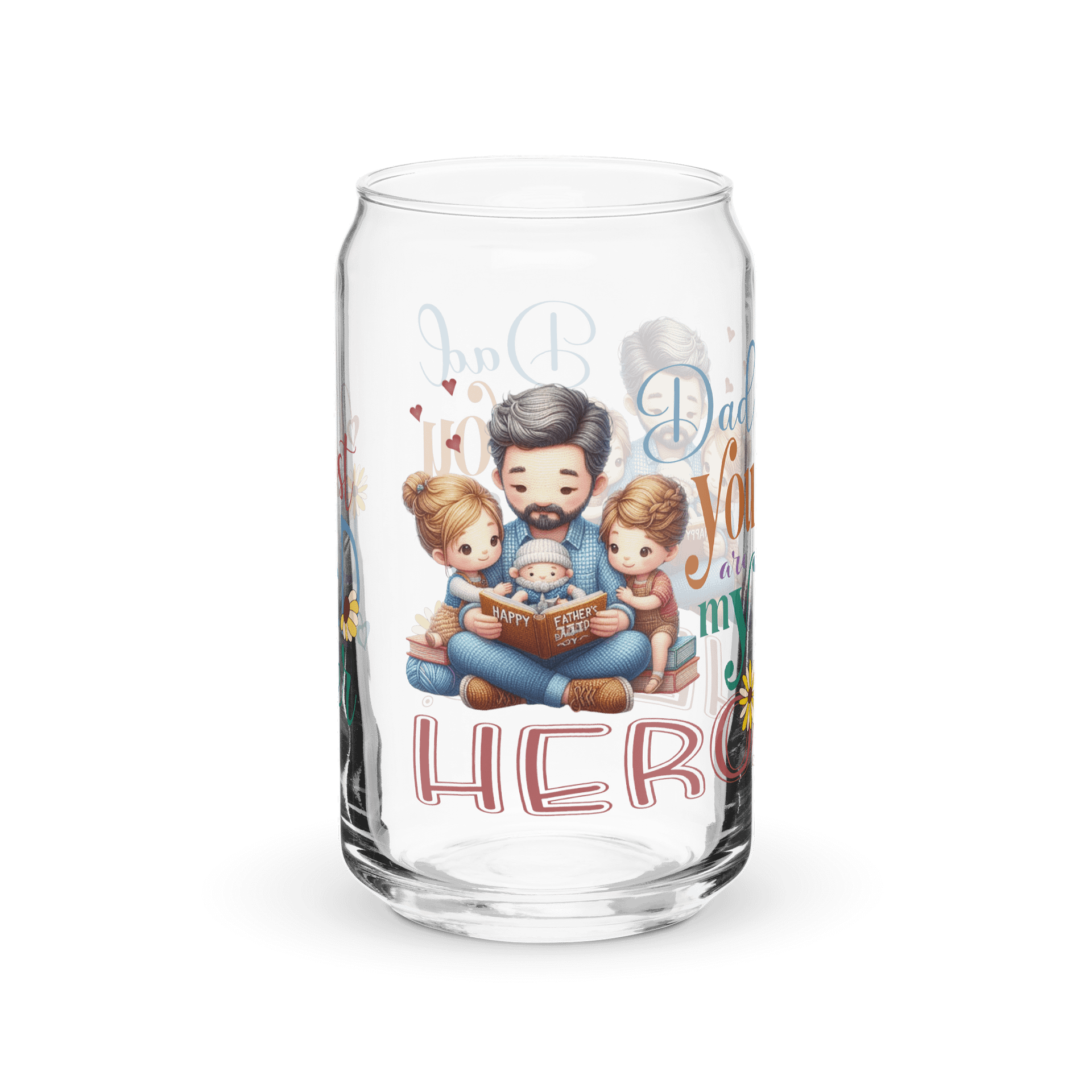 Dad You are my Hero Can-Shaped Glass Set product image (1)