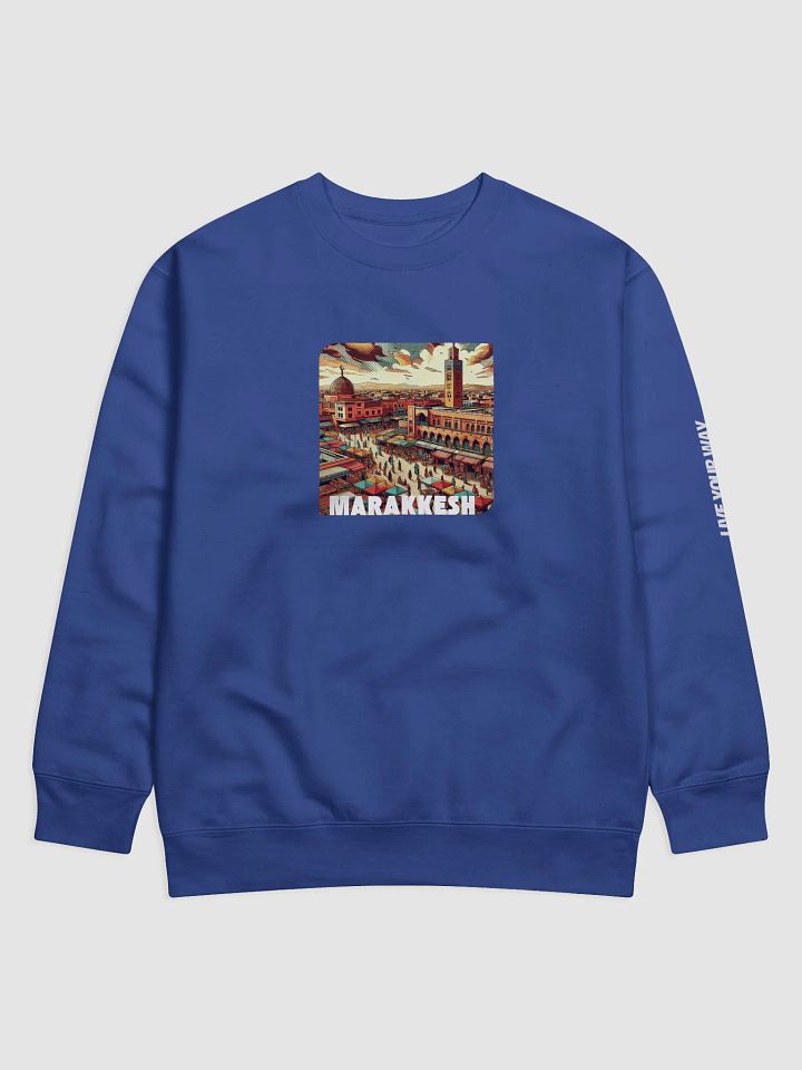 Cotton Heritage Premium Sweatshirt | AI design Marakkesh city marocco product image (1)