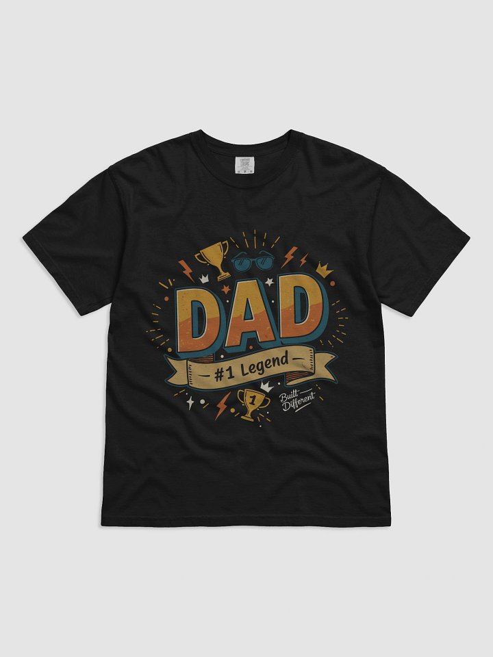 Dad #1 Legend Built Different Heavyweight Tee product image (1)