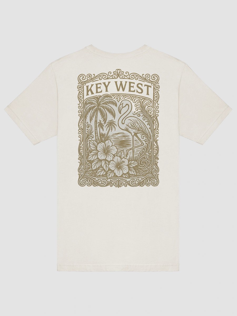 Key West Tropical T-Shirt Ultra Soft Tee with Flamingo and Hibiscus product image (6)