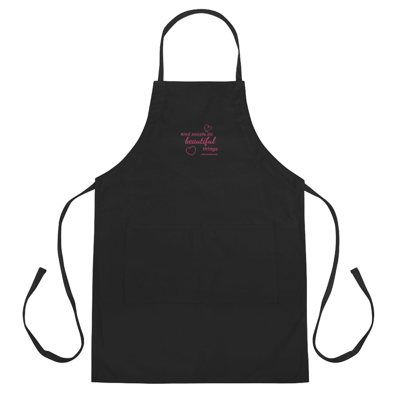 Kind people...APRON - Black with pink text product image (1)