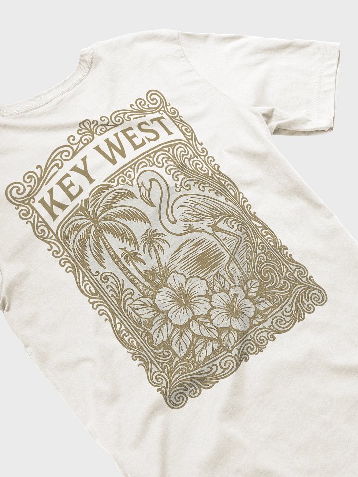 Key West Tropical T-Shirt Ultra Soft Tee with Flamingo and Hibiscus product image (1)