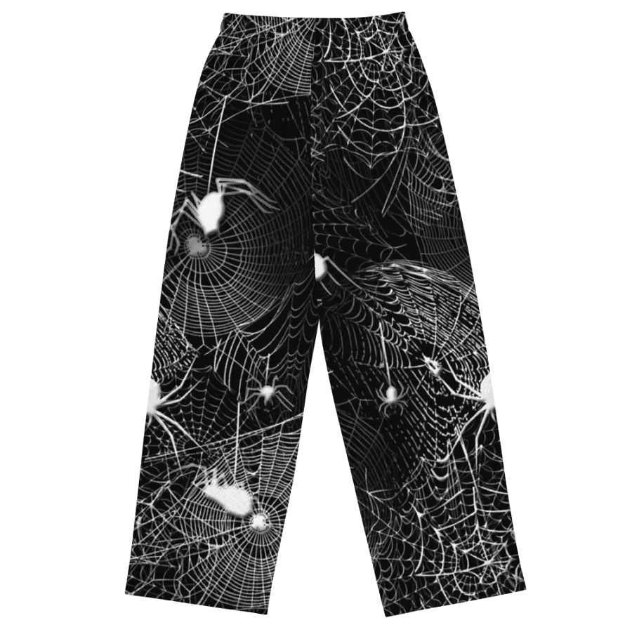 Black and White Spider Webs Wideleg Pants product image (1)