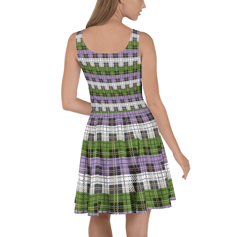 Genderqueer Pride Plaid Skater Dress product image (4)