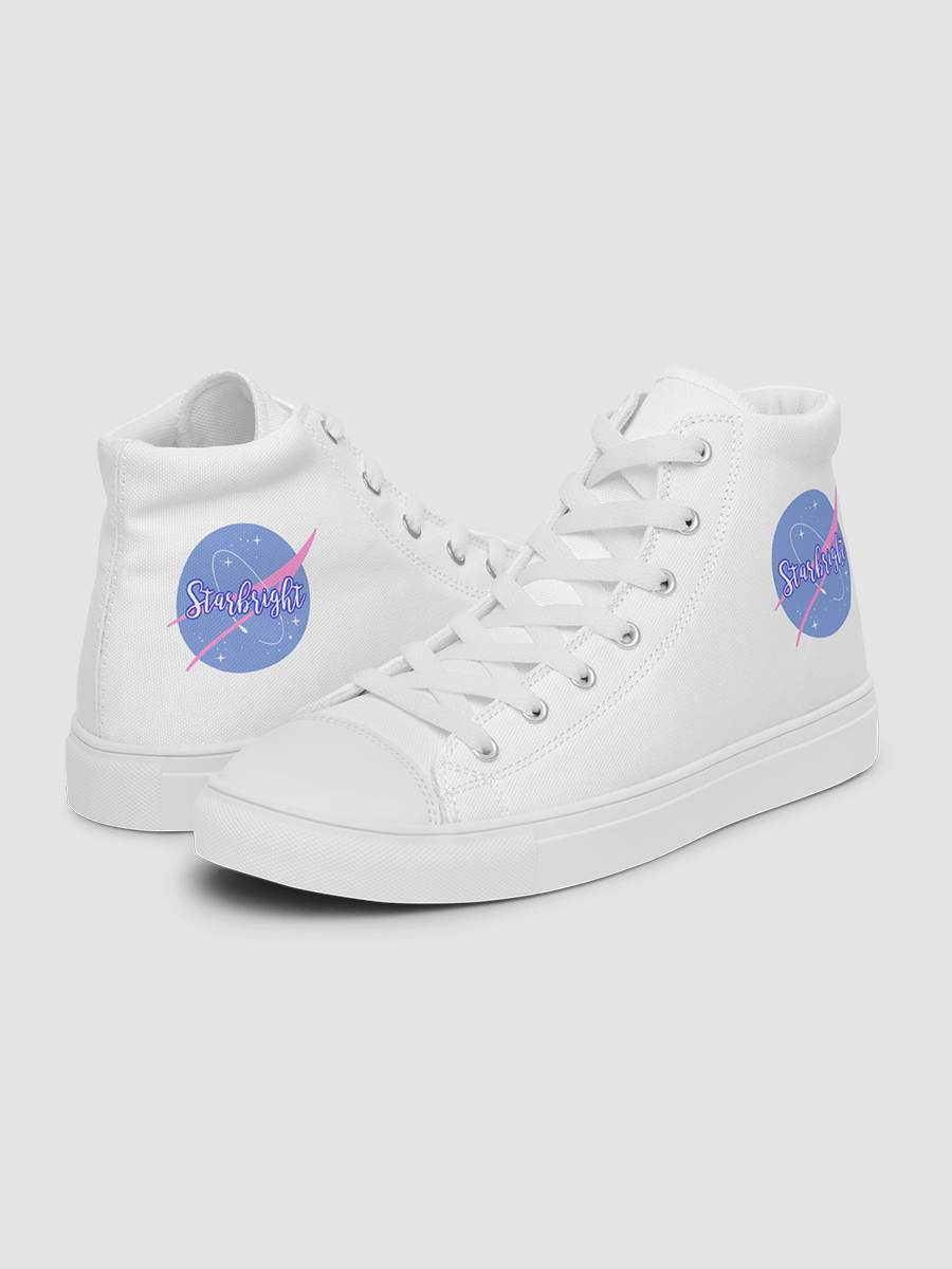 White Starbright The Band Women's High Top Canvas Shoes product image (4)