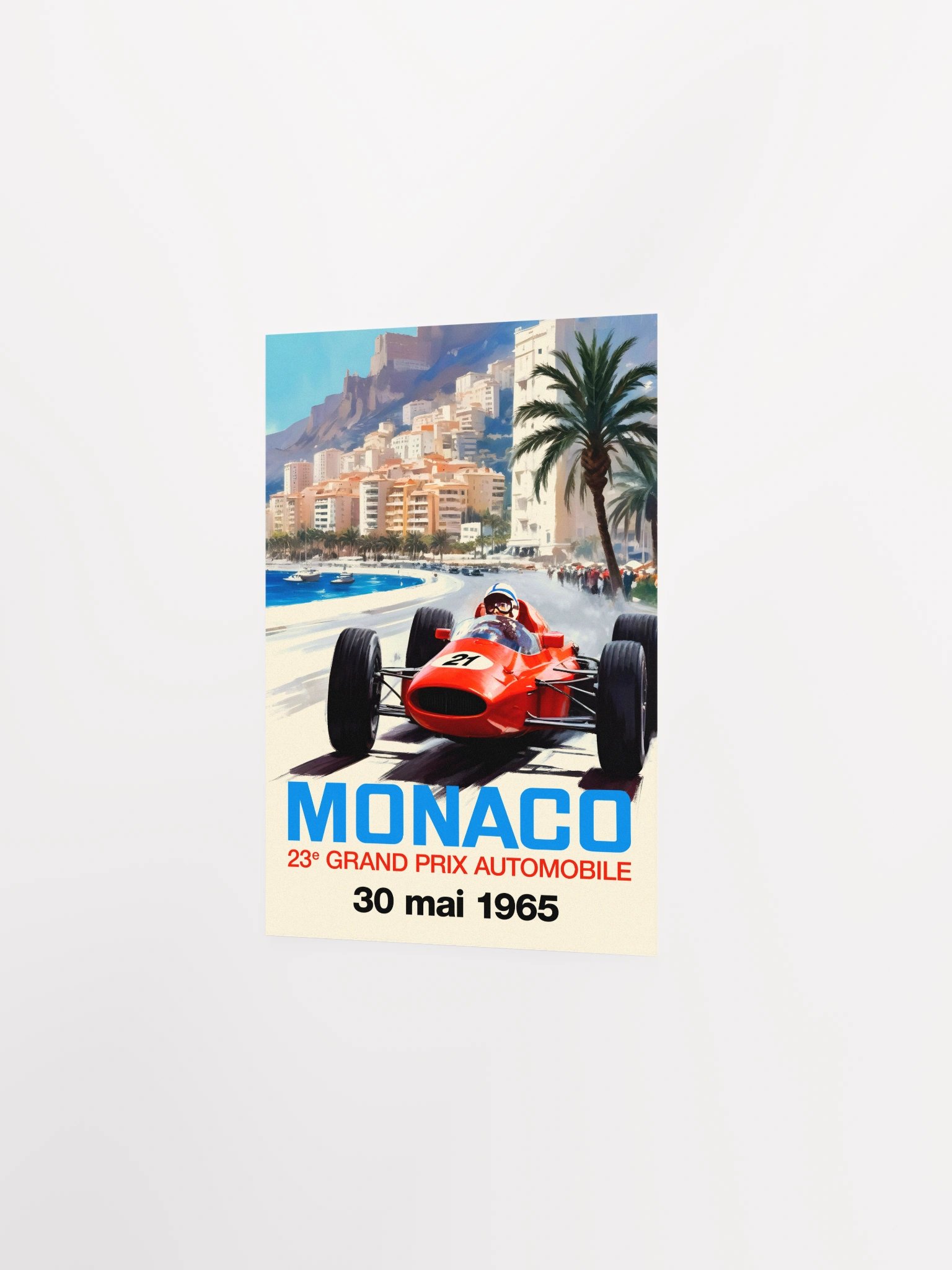 Monaco Grand Prix 1965 Poster — Vintage F1 Racing Wall Art, Retro Motorsport Print product image (7)