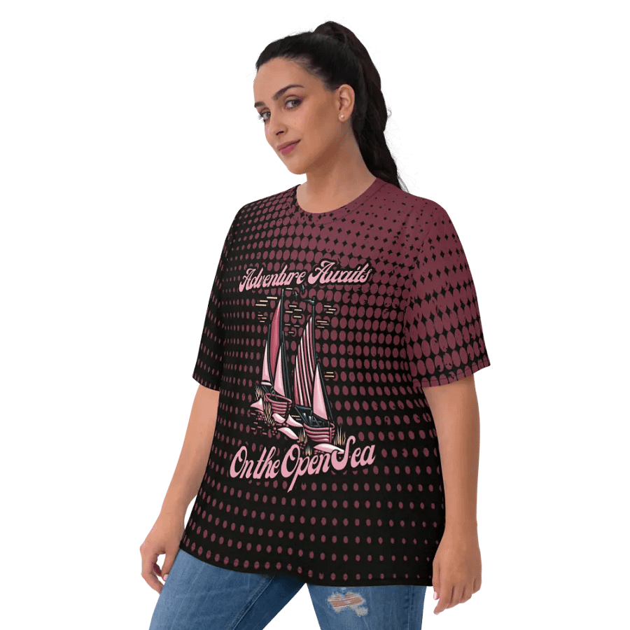 Adventure Awaits on the Open Sea All Over Print T-shirt product image (6)