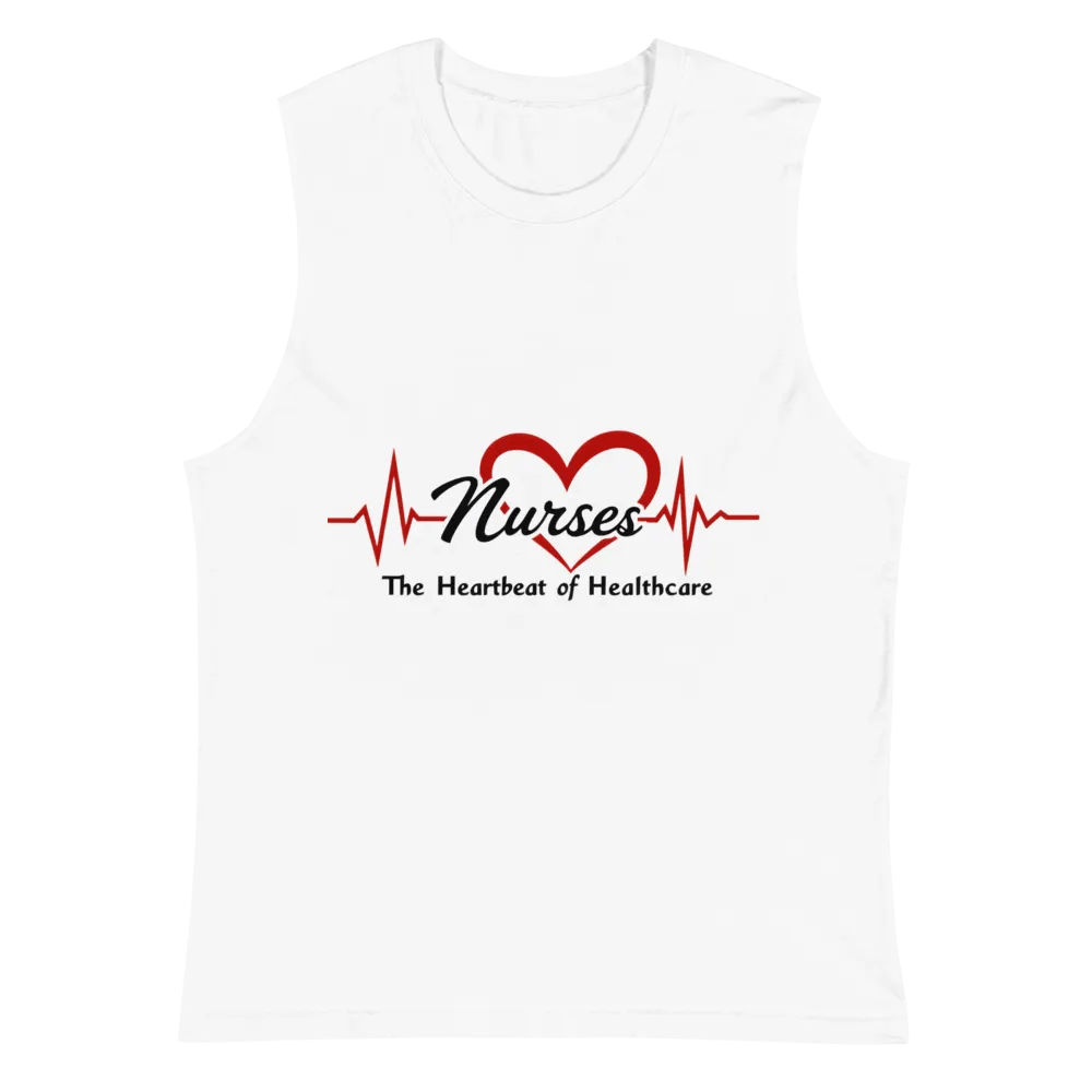 Nurses Heartbeat EKG Muscle Tank product image (2)