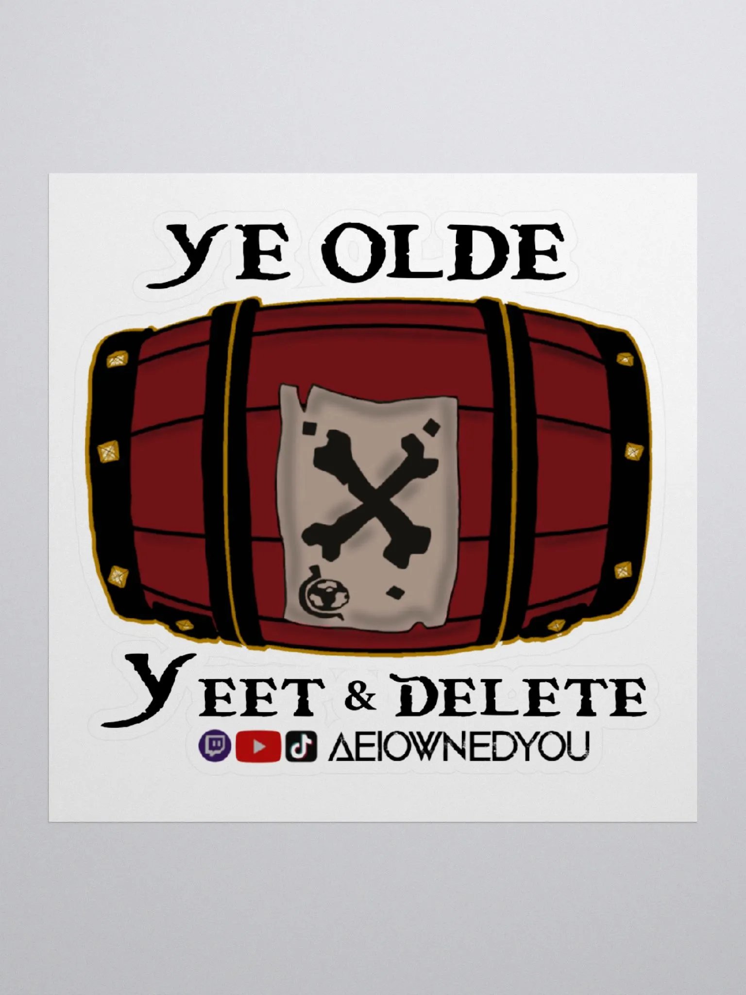 Ye Olde Yeet & Delete Sticker 1 product image (2)
