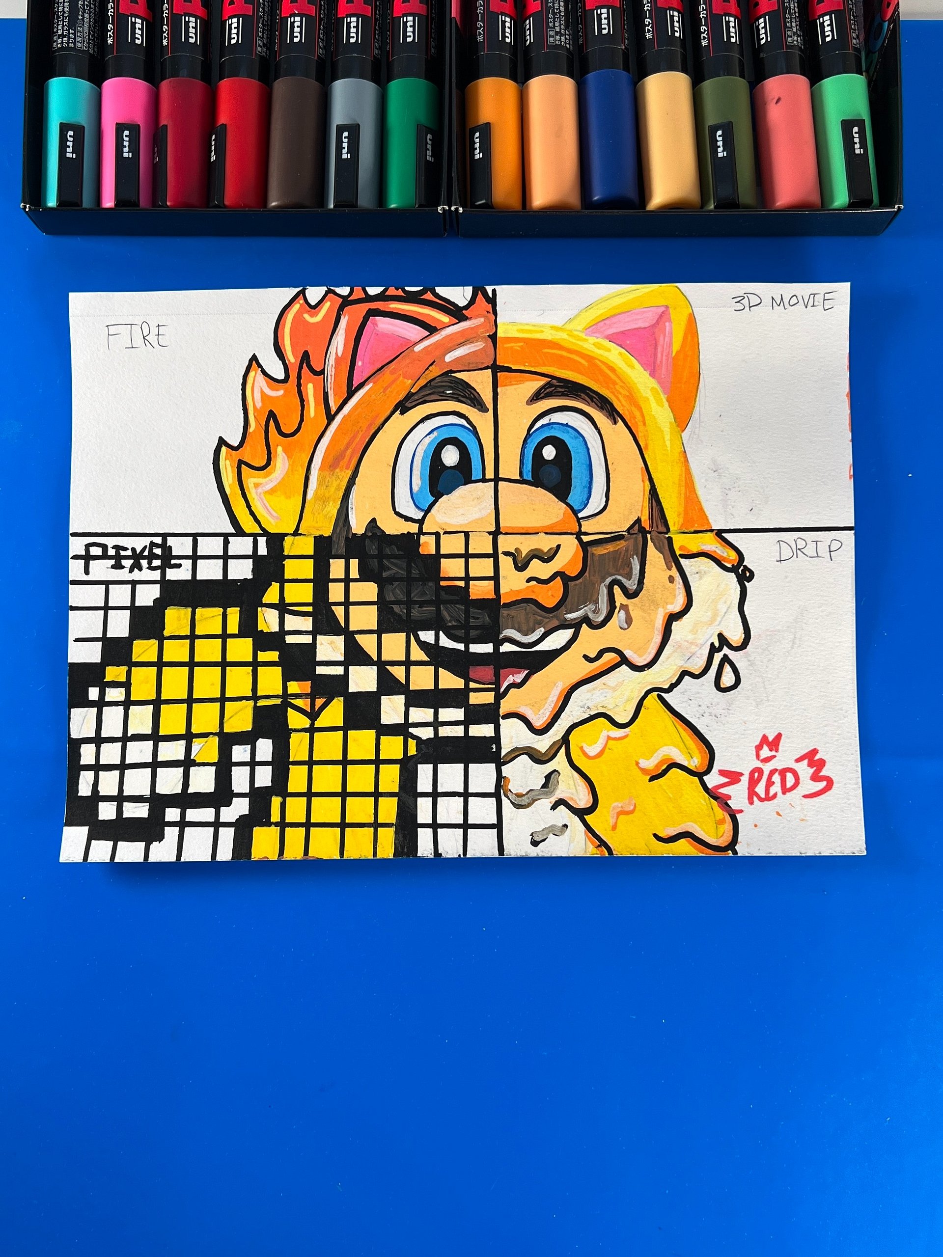 Cat Mario in 4 Different Art Styles product image (1)
