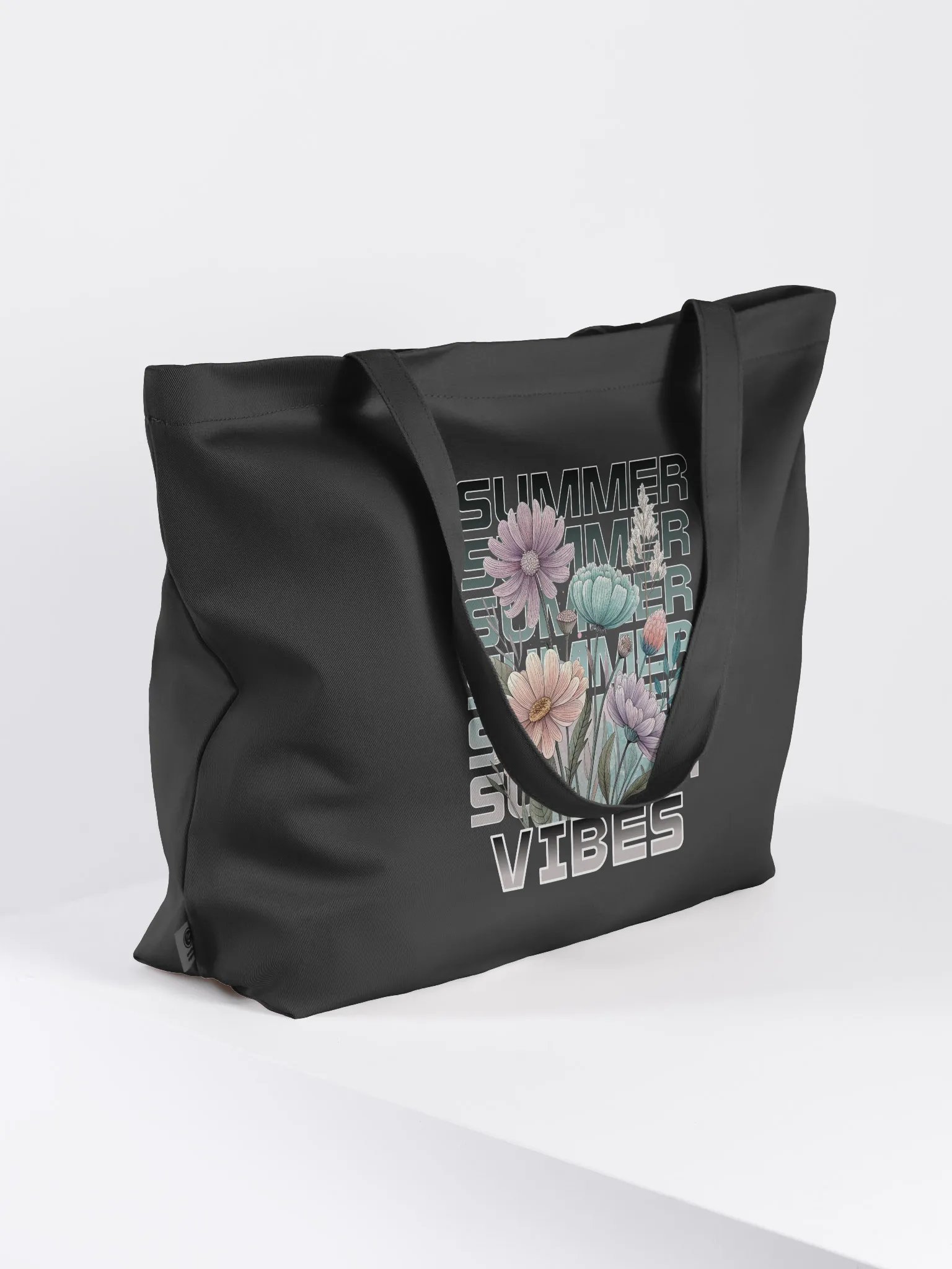 Summer Vibes Boho Flowers Floral Organic Tote Bag product image (1)