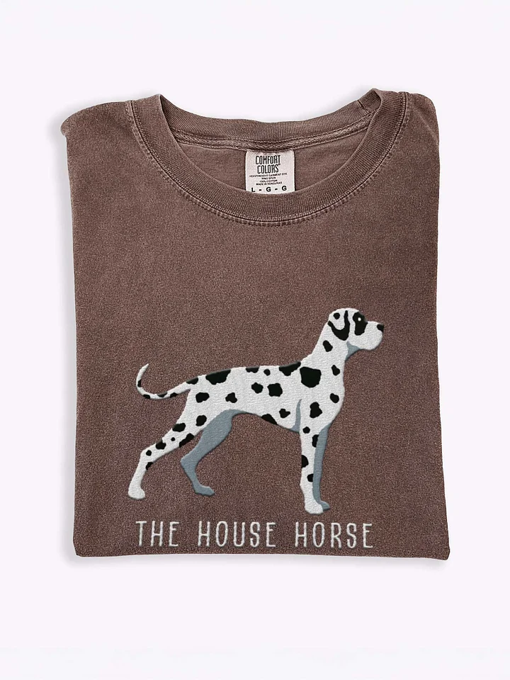 The House Horse T-Shirt(Embroidered) of a Great Dane(Harlequin) product image (2)