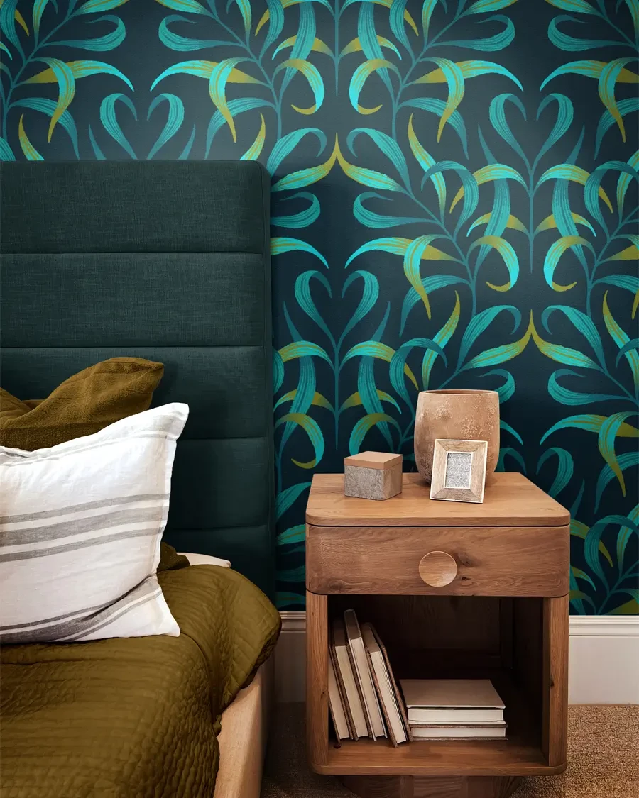 Wallpaper Mockup - Bedside with Wooden Table product image (4)