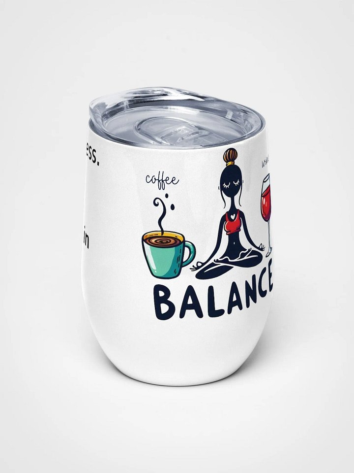 Funny Coffee Wine and Yoga Wine Tumbler product image (2)