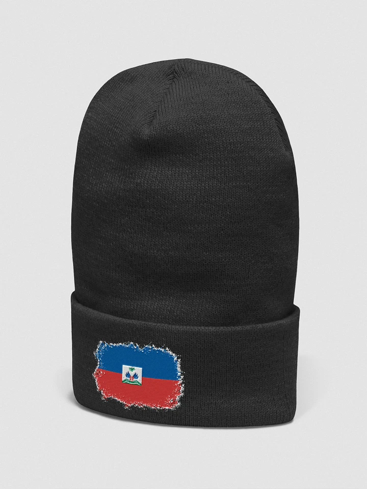 Haitian Flag Grunge Beanie product image (11)