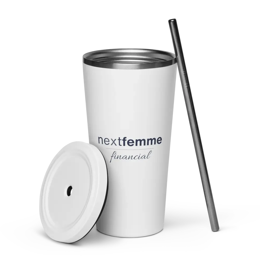 Insulated Tumbler Collection with Straw in Navy Logotype product image (6)