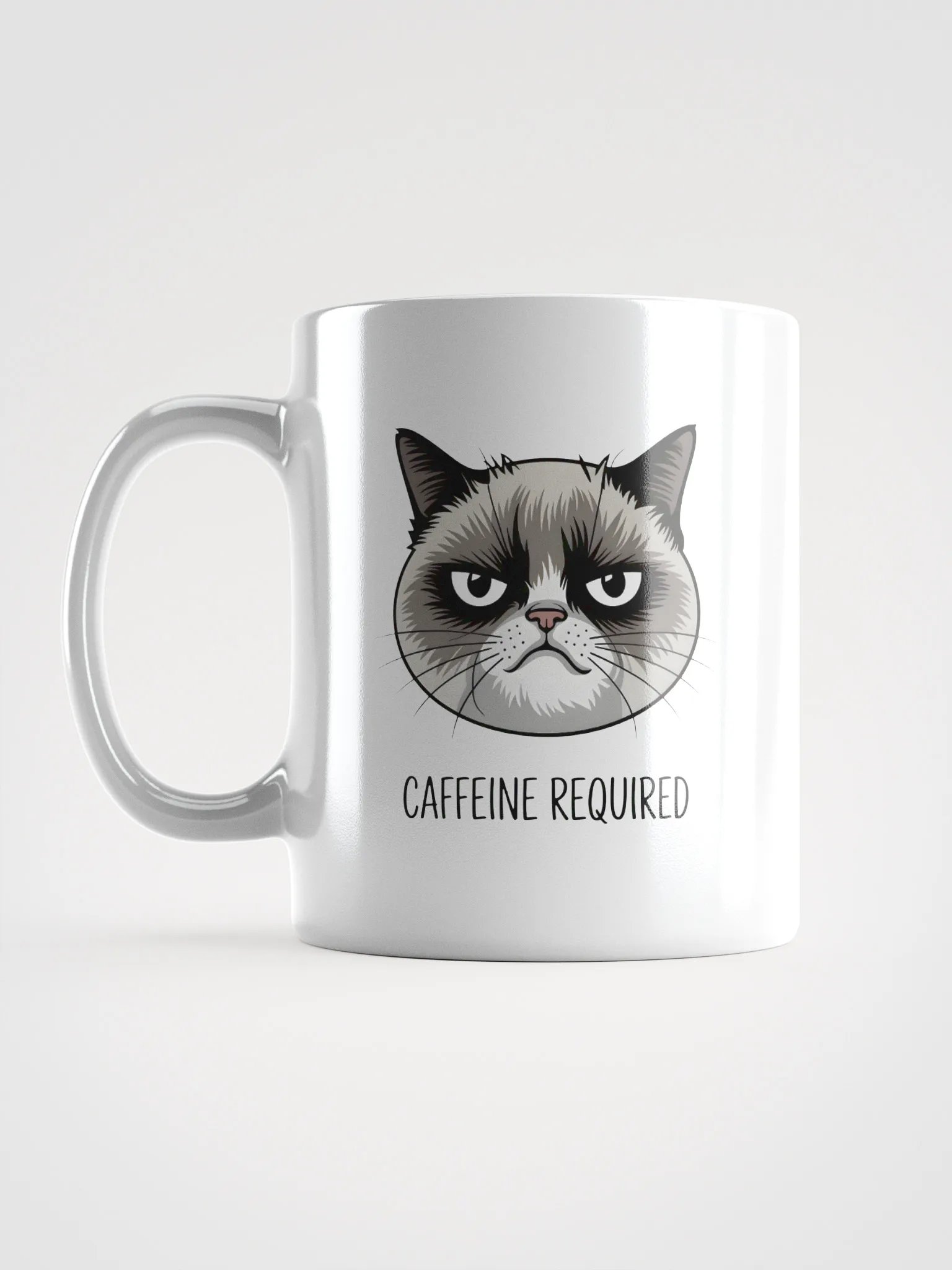 Caffeine Required Grumpy Cat Mug | Funny Cat Gift Mug product image (6)