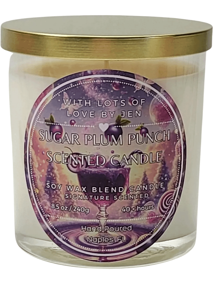 With Lots Of Love By Jen Sugar Plum Punch Scented Candle product image (1)