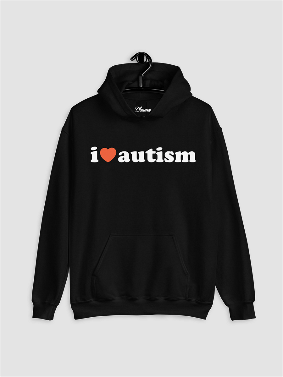 I Heart Autism Black Hoodie product image (5)