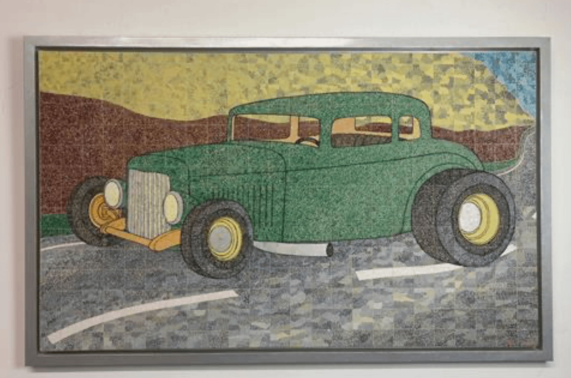 Green Hot Rod (2002) (36" x 60") Framed Original product image (1)