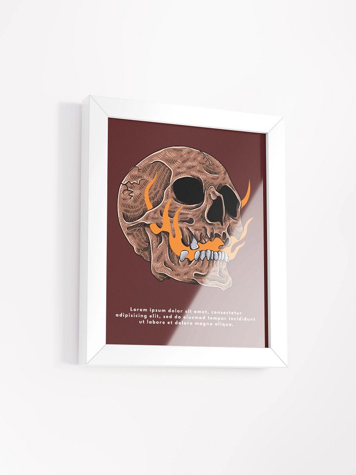 Burning Skull Framed Poster product image (2)