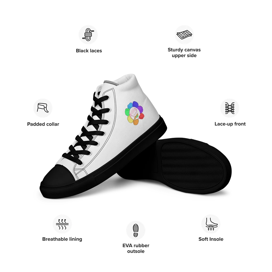 White and Black Flower Sneakers product image (42)