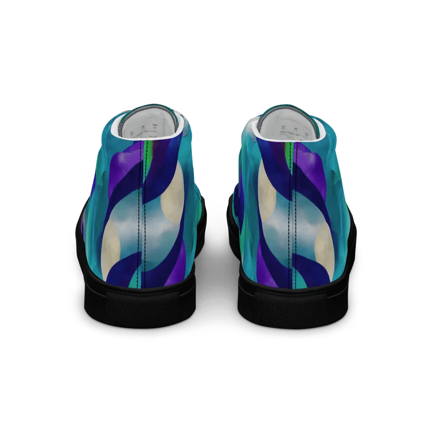 Ethereal Waves Men's High Top Canvas Shoes product image (2)