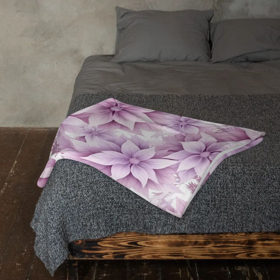Purple Floral Blanket product image (11)