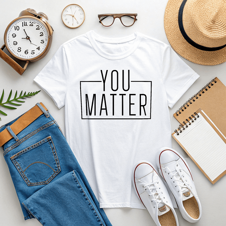 You Matter - Empowering Women's White T-Shirt | Soft, Stylish & Bold product image (1)