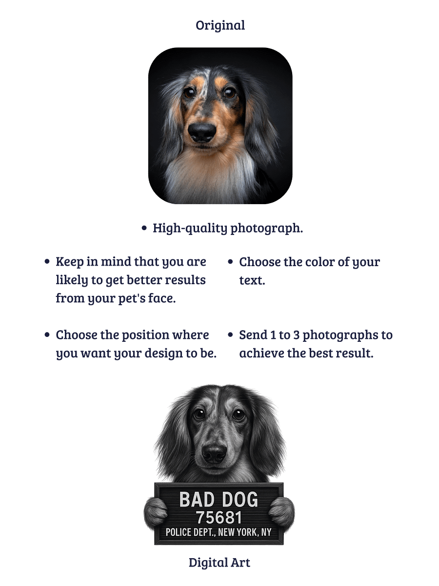 "BAD DOG" / T-SHIRT WITH PERSONALIZED NAME product image (5)