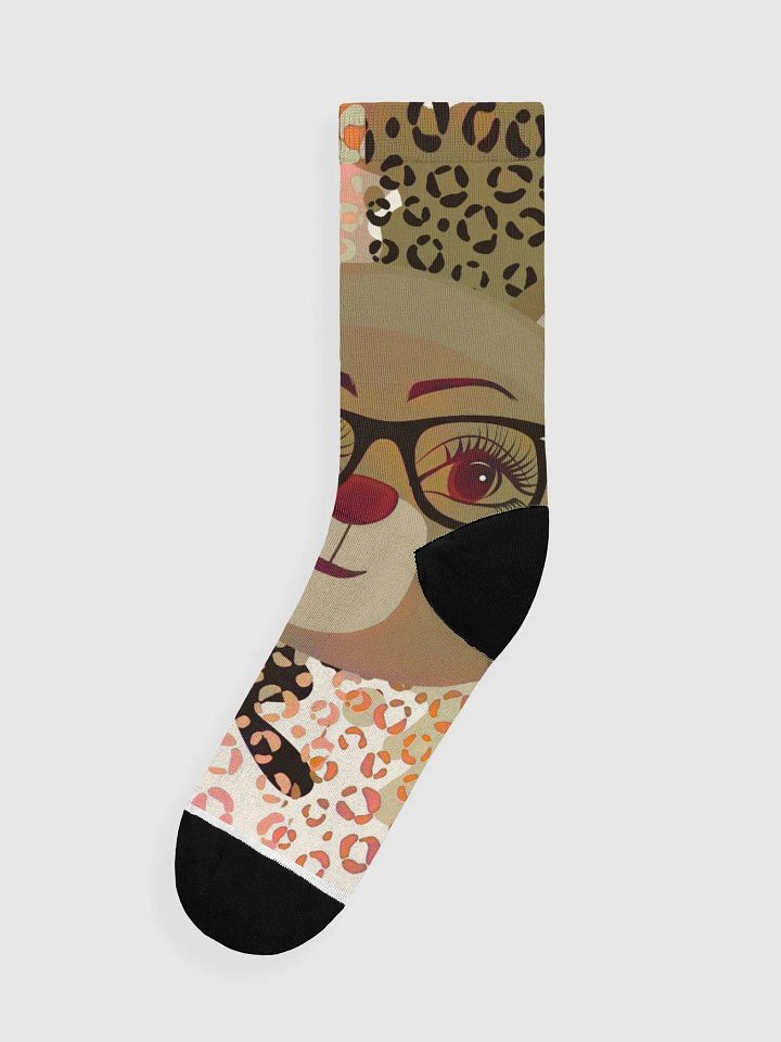 Teddy cheetah print socks product image (1)