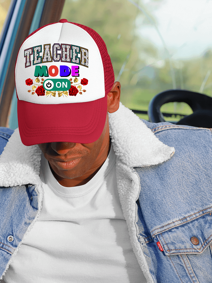 Teacher Mode On, Floral Teachers Form Trucker Hat product image (1)