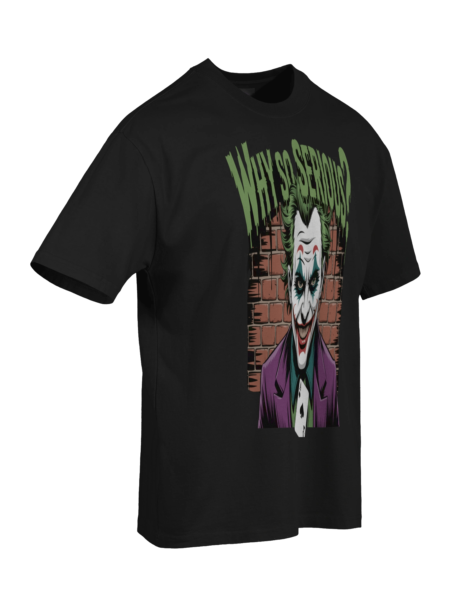 Joker 'Why So Serious?' Graffiti Wall Oversized Faded T-Shirt product image (8)