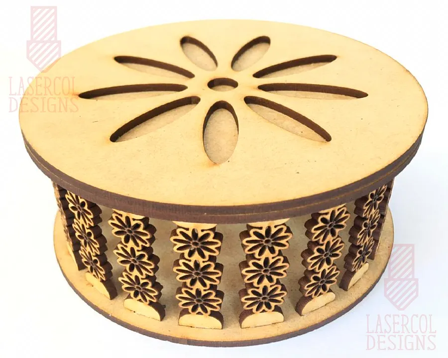 Round box (4 styles) - Laser Cut Files product image (2)
