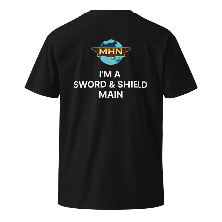 I'm A Sword And Shield Main MHN Emblem Unisex T-Shirt Black/Grey/Navy product image (4)