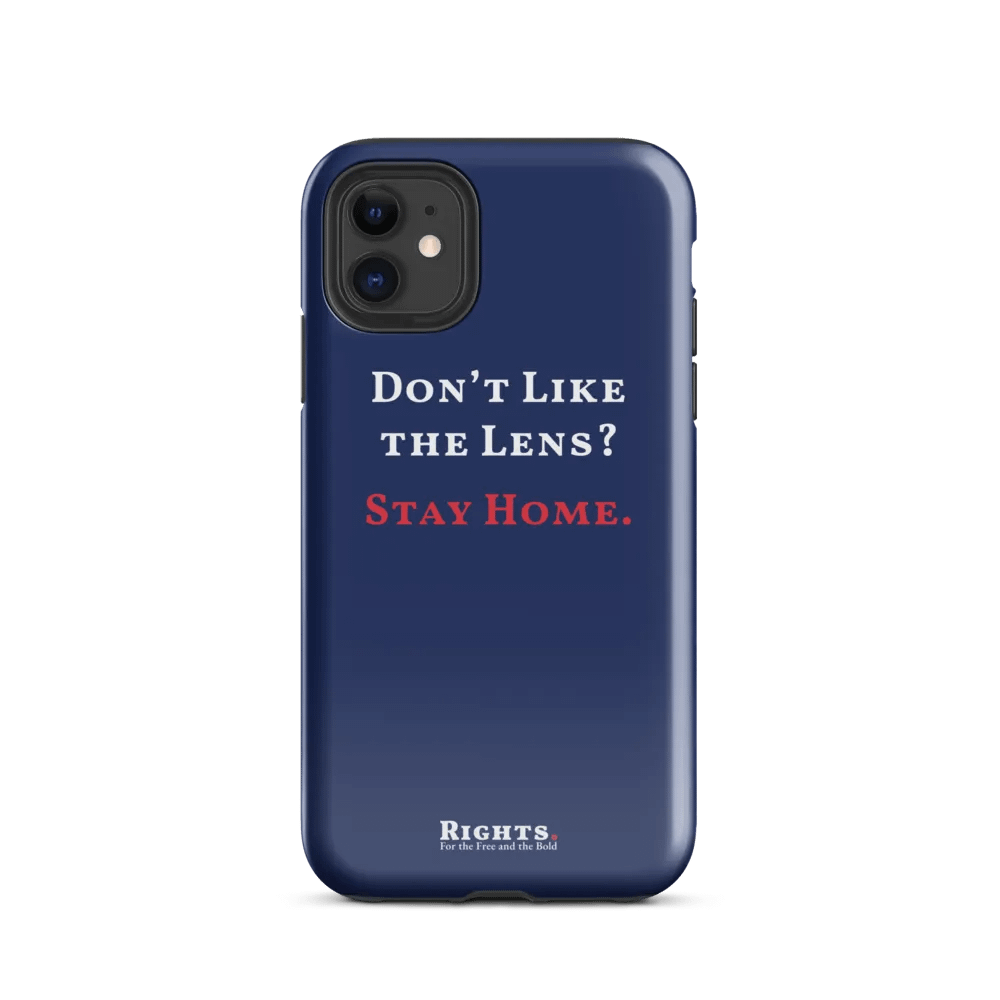 Don't Like the Lens? Stay Home. iPhone® Tough Case in Blue product image (24)