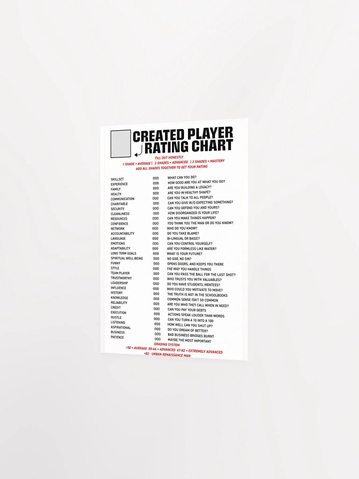 CREATED PLAYER RATING CHART product image (8)