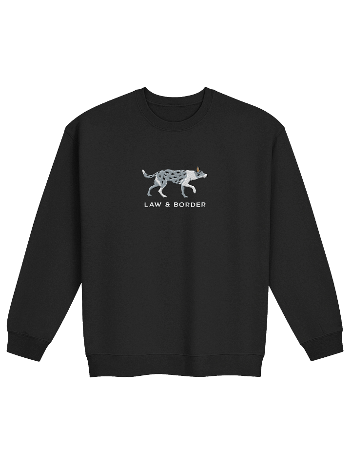 Law and Border Sweatshirt (Embroidered) of a Smooth-Coated Border Collie(Blue Merle) product image (4)