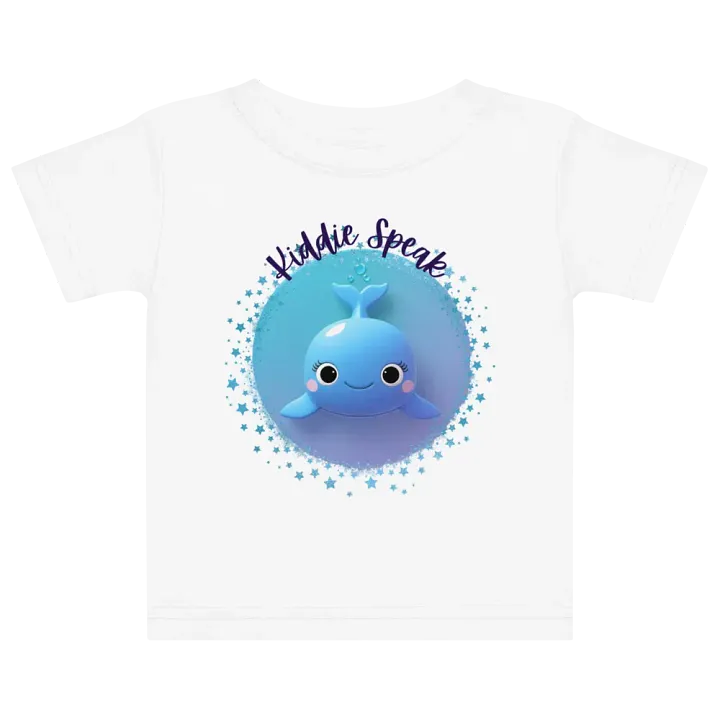 Smiling Blue Whale Baby Jersey T-Shirt product image (1)