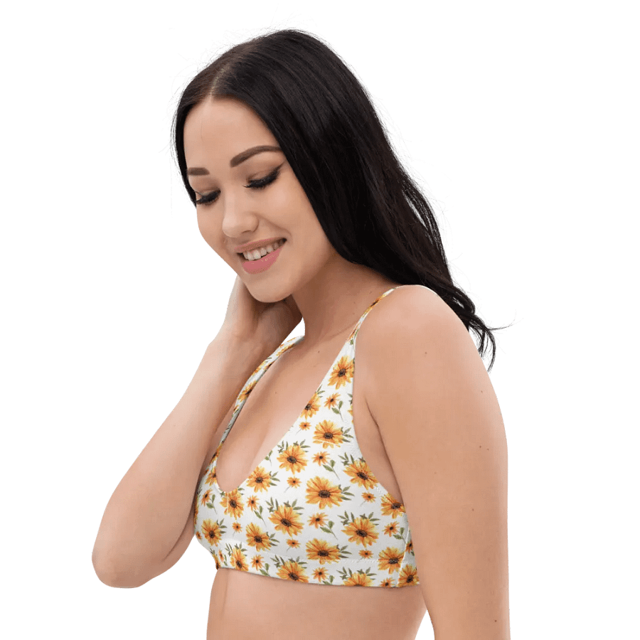 Watercolour Floral Pattern Padded Bikini Top - V3 product image (6)