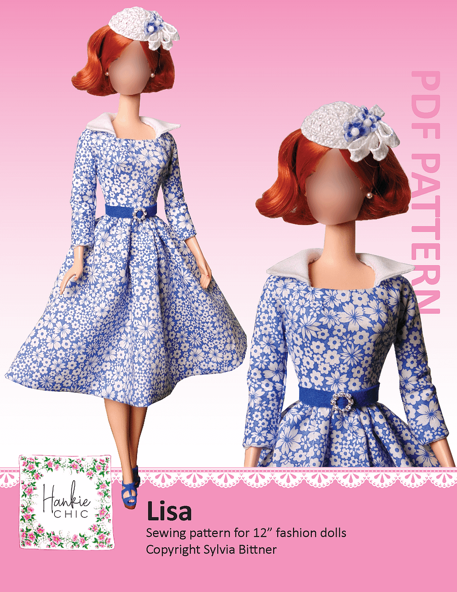 Lisa sewing pattern for 12" fashion dolls product image (1)