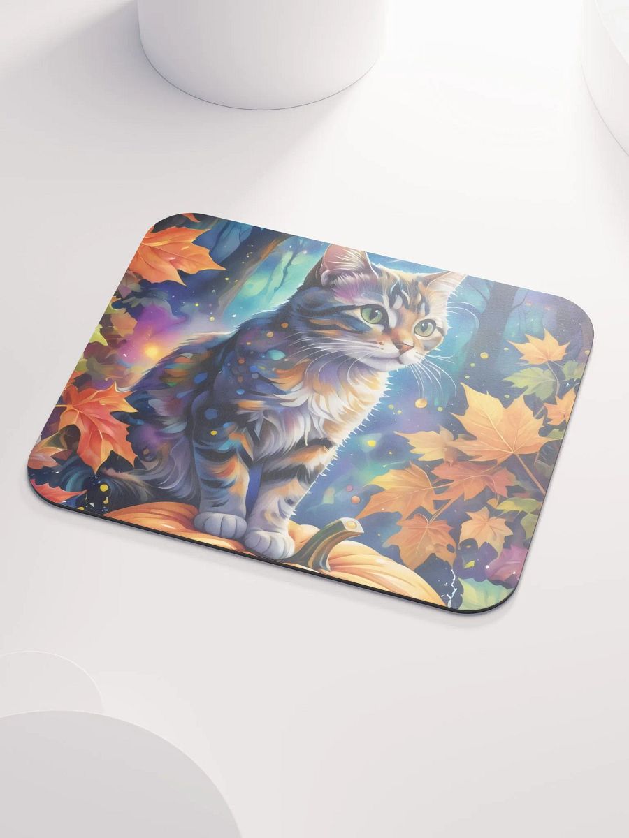 Mystical Cat on Pumpkin Mouse Pad product image (4)