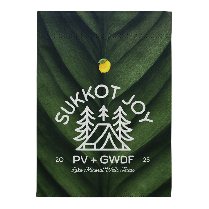 Sukkot Joy Lake Mineral Wells 2025 Garden Flag product image (1)