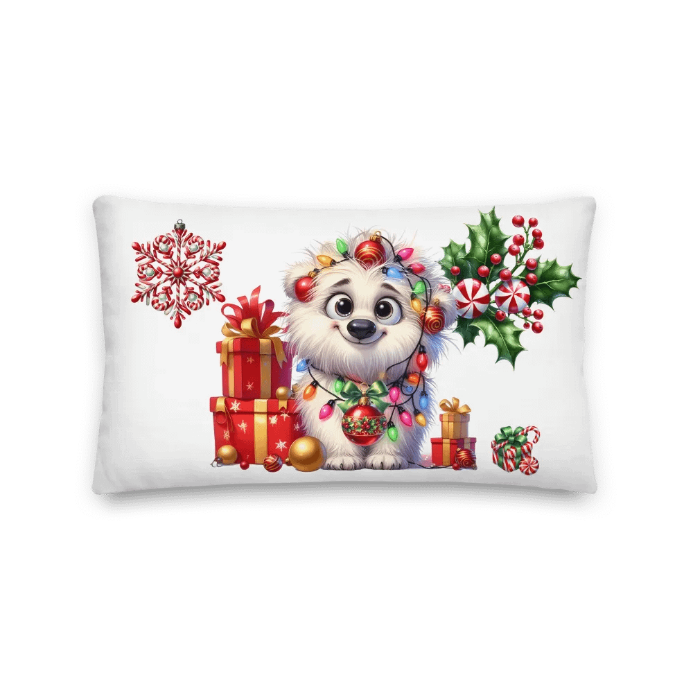 Christmas Pillow - Festive Baby Polar Bear product image (1)