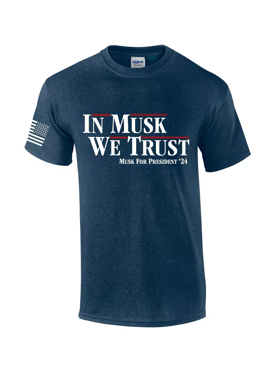 In Musk We Trust Elon for President 2024 Funny Men's Short Sleeve T-shirt product image (1)