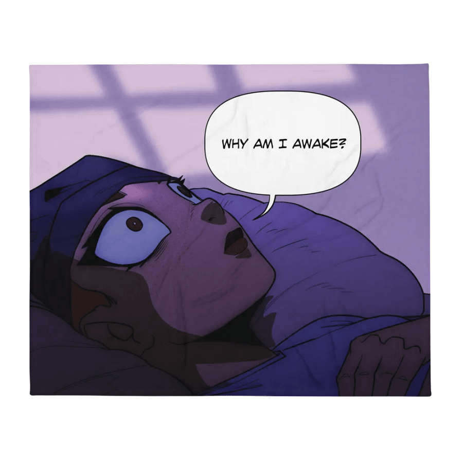 Why Am I Awake Throw Blanket product image (1)