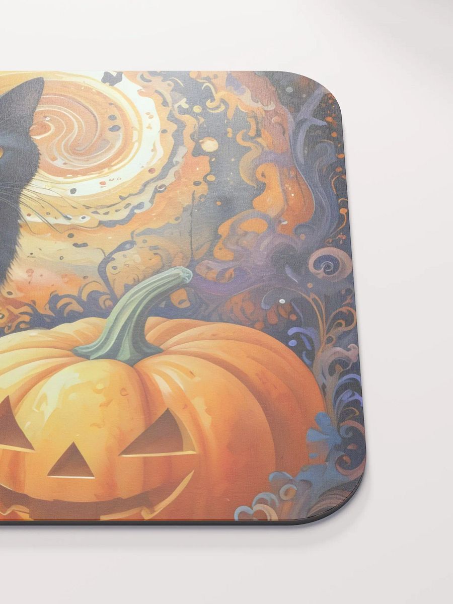 Whimsical Cat and Pumpkin Mouse Pad product image (6)