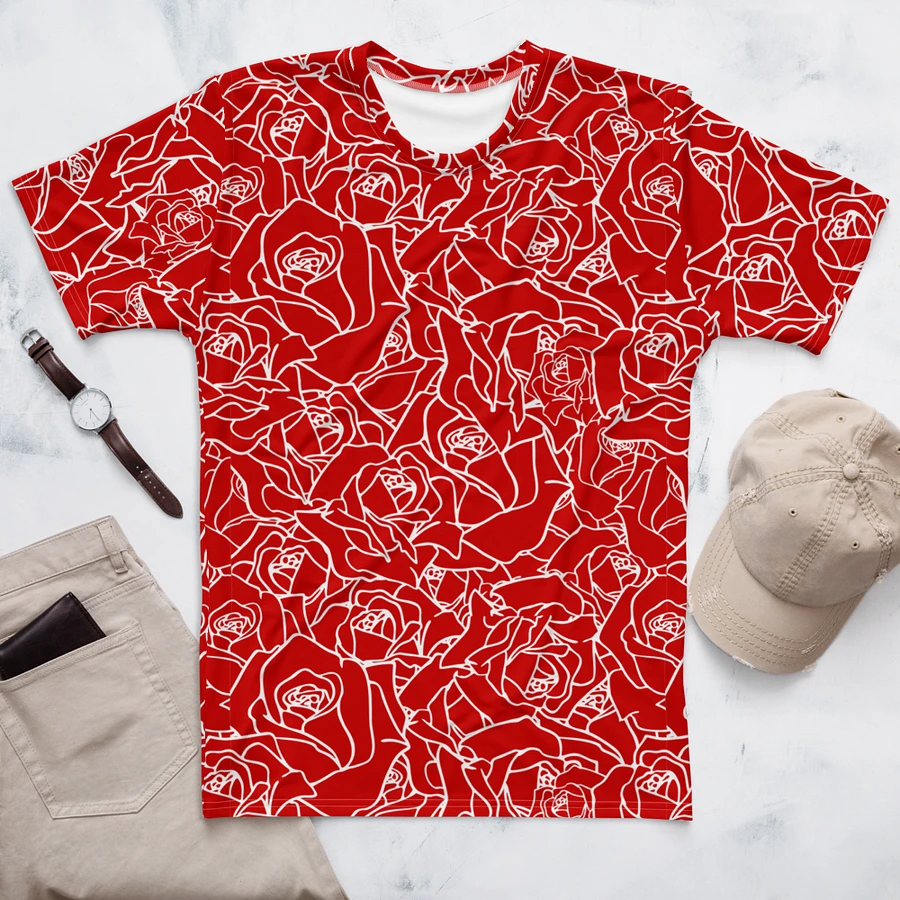 Loads of Roses · red-white crew neck t-shirt product image (20)